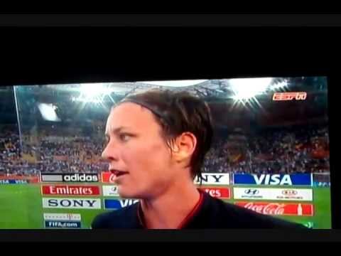 Abby Wambach Post Game Interview 2011 World Cup QuarterFinals U.S. vs Brazil Part 2