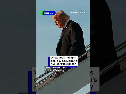 What does Donald Trump's deal say about Iran's nuclear stockpiles? #Iran #US #BBCNews