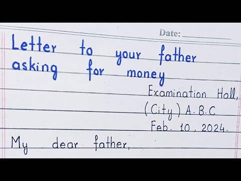 "Letter to Your Father Asking for Money | English Letter Writing for Students & Exams"