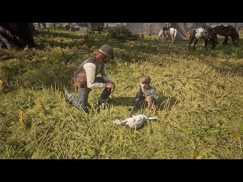 Sean and Jack find a Rabbit / Hidden Dialogue / Red Dead Redemption 2