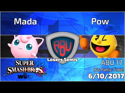 ABU 17: Mada (Puff) vs. Pow (Pacman) - SSB4 Singles Losers Semis
