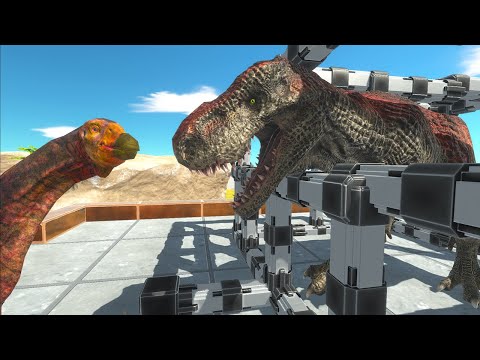 Herbivore Dinosaurs vs Carnivore Dinosaurs Rescue T-rex - Animal Revolt Battle Simulator