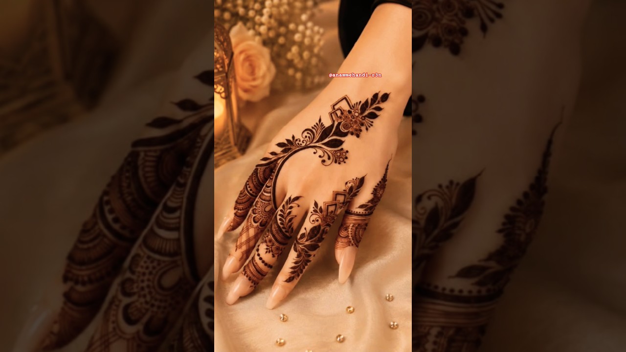🌿New trending arabic mehandidesign 🥀♥️#trendingshorts #trendingnow #trending mehandi #henaart#hena