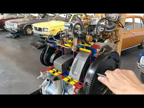 Inside a wankel rotary engine - look through