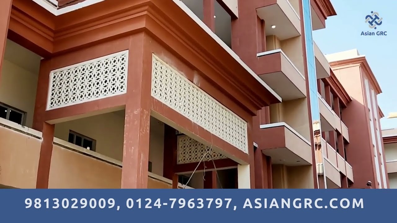 GRC Screen Jali for front Elevation | Alkali Resistant Jali | GFRC - Asian GRC