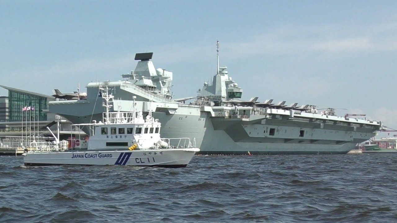 英国海軍空母「HMSプリンス・オブ・ウェールズ」艦内特別見学ツアー落選したのでクルーズ船で見てきました　東京国際クルーズターミナル  HMS Prince of Wales Royal Navy