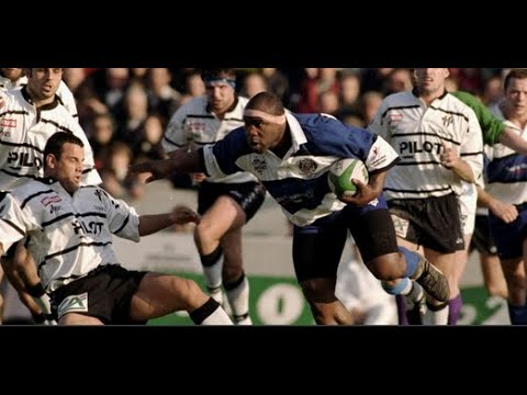 Rugby Victor Ubogu fait valdinguer Christophe Lamaison ( Bath Rugby - CA Brive 1998 H Cup)