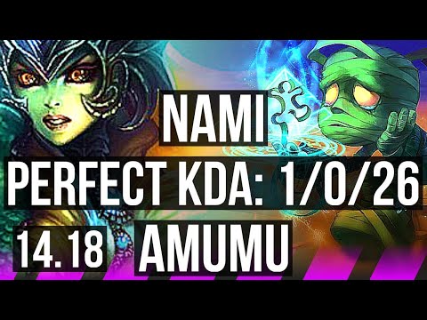 NAMI & Lucian vs AMUMU & Syndra (SUP) | 1/0/26, 800+ games | EUW Challenger | 14.18