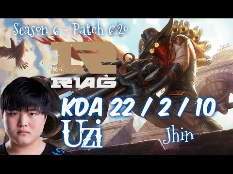RNG Uzi JHIN vs LUCIAN ADC - Patch 6.20 NA Ranked | League of Legends