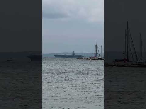 Največja letalonosilka na svetu USS Gerald R. Ford že v Splitu - siol.net