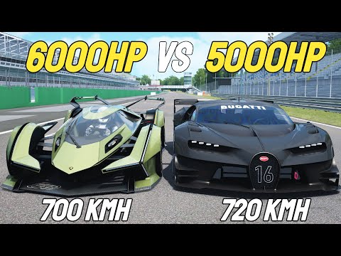 5000HP Bugatti Vision GT vs 6000HP Lamborghini Vision GT RACE