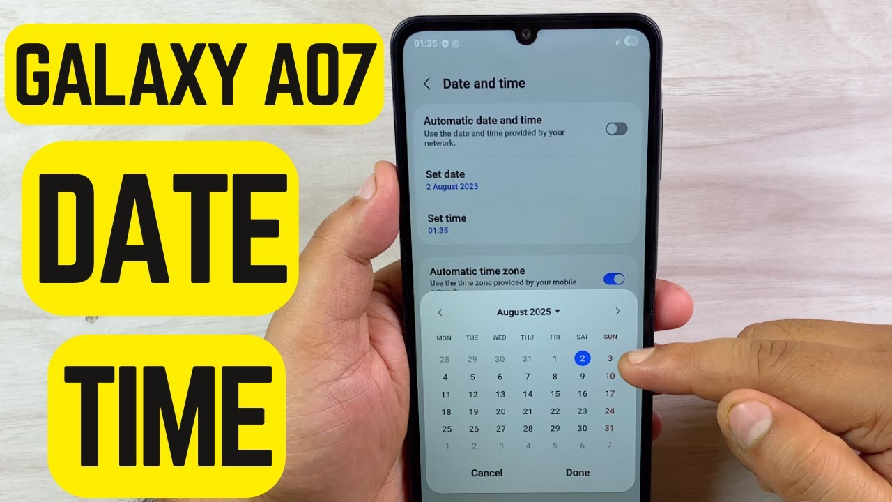 🕒 How to Set Date and Time on Samsung Galaxy A07 | Adjust Time Settings Easily
