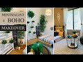 Small Bedroom Budget Makeover | Rental Friendly | Minimalist and BOHO