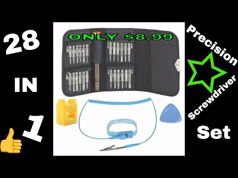 UNDER $10 on AMAZON!! 28 in 1 Precision Screwdriver Set!