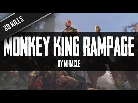 Miracle Monkey King Rampage 39 Kills! Dota 2 7.00