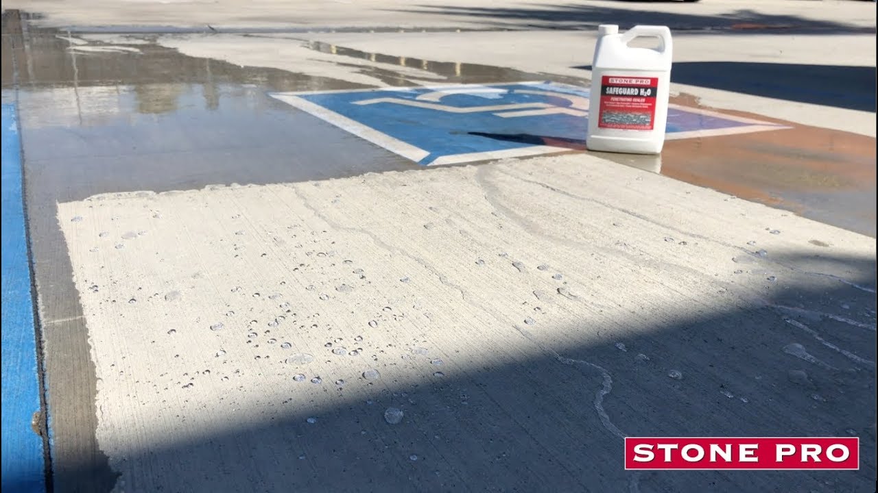 StonePro SafeGuard H20 on Broom Finished Concrete