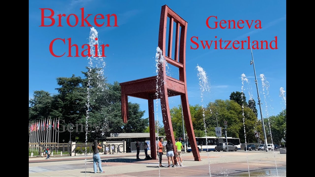 Captivating visuals of Broken Chair Sculpture.