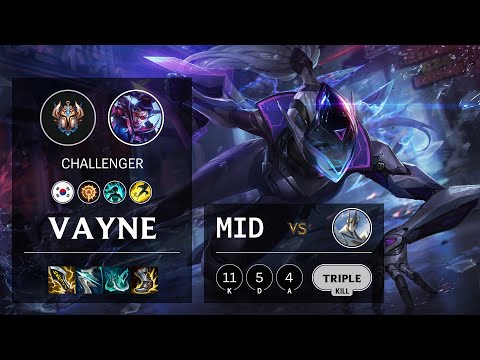 Vayne Mid vs Galio - KR Challenger Patch 10.25b