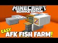 Minecraft Bedrock: FAST WORKING AFK Fish Farm Tutorial! MCPE Xbox PC PS5