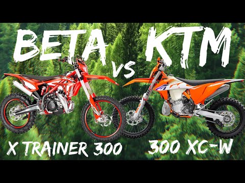 BETA X TRAINER 300 VS KTM XCW 300… LOWERED SEAT HEIGHT FOR SHORTER RIDERS !