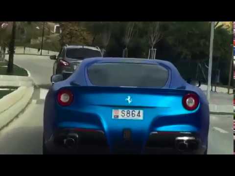 Matte Blue Ferrari F12 w/ Armytrix Titanium Exhaust - Loud Start Up, Flat Out On Montain Roads!
