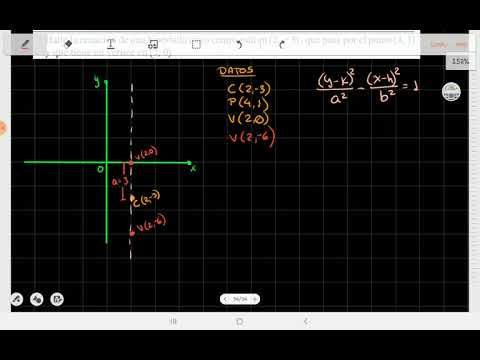 4.11 Hipérbola - Encontrar la ecuación de una hipérbola que pasa por un punto (ejemplo 2)
