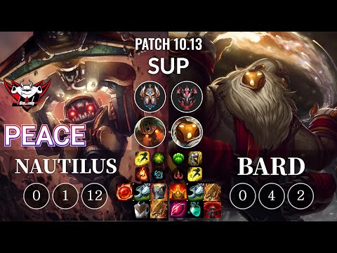 JDG Peace Nautilus vs Bard Sup - KR Patch 10.13