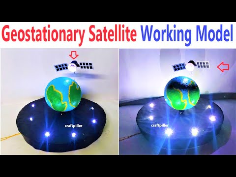Geostationary satellite working model science project for exhibition diy innovative howtofunda