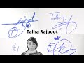 Talha Rajpoot name signature#english  sign