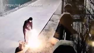 Очевидцы: Ночью в Туле на улице Лескова подожгли дом. Видео