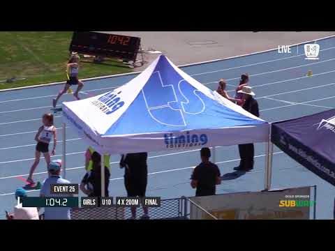 GIRLS U10 4X200M FINAL - 2017 SUBWAY STATE RELAY CHAMPIONSHIPS // LAVicTV