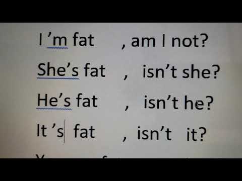 Técnica ninja 6 ,Inglês falado,question tag(Negativo) verb to be,present