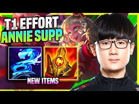 EFFORT PICKS ANNIE WITH NEW ITEM SHURELYA'S BATTLESONG! - T1 Effort Plays Annie Supp vs Rakan!