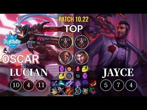 hyF Oscar Lucian vs Jayce Top - KR Patch 10.22