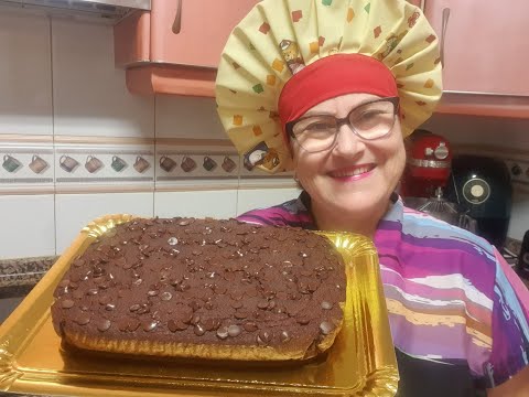 Bizcocho con textura de Brownie