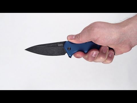 Kershaw 1776NBBW - Link, Blue Aluminum BlackWash