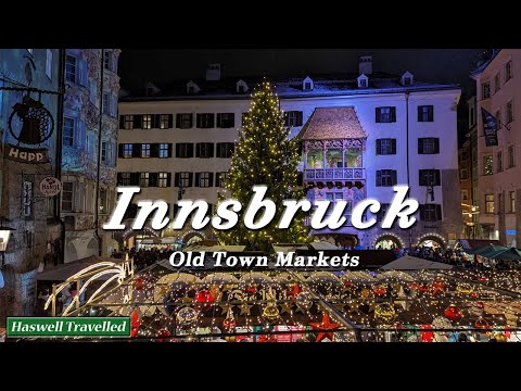 Innsbruck Old Town Christmas Market at Night – Austria 4K Walking Tour