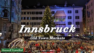 Innsbruck Old Town Christmas Market at Night – Austria 4K Walking Tour