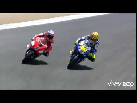 Sorpasso Valentino Rossi su Stoner a laguna seca 2008 - commento Guido Meda
