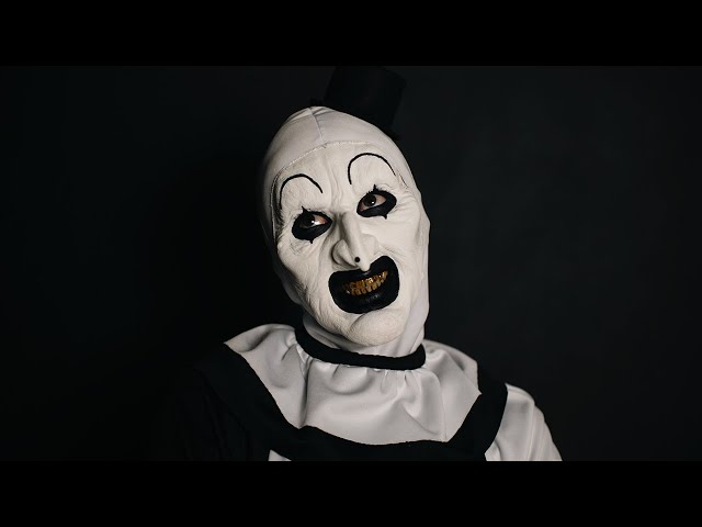 Vídeo relacionado con DUHENWU Art The Clown Cosplay Traje Hombre Terrifier Mono Disfraz Cosplay Traje Negro Blanco Killer Payaso Bodysuit Oversize Disfraz de película espeluznante para adultos Halloween Carnaval