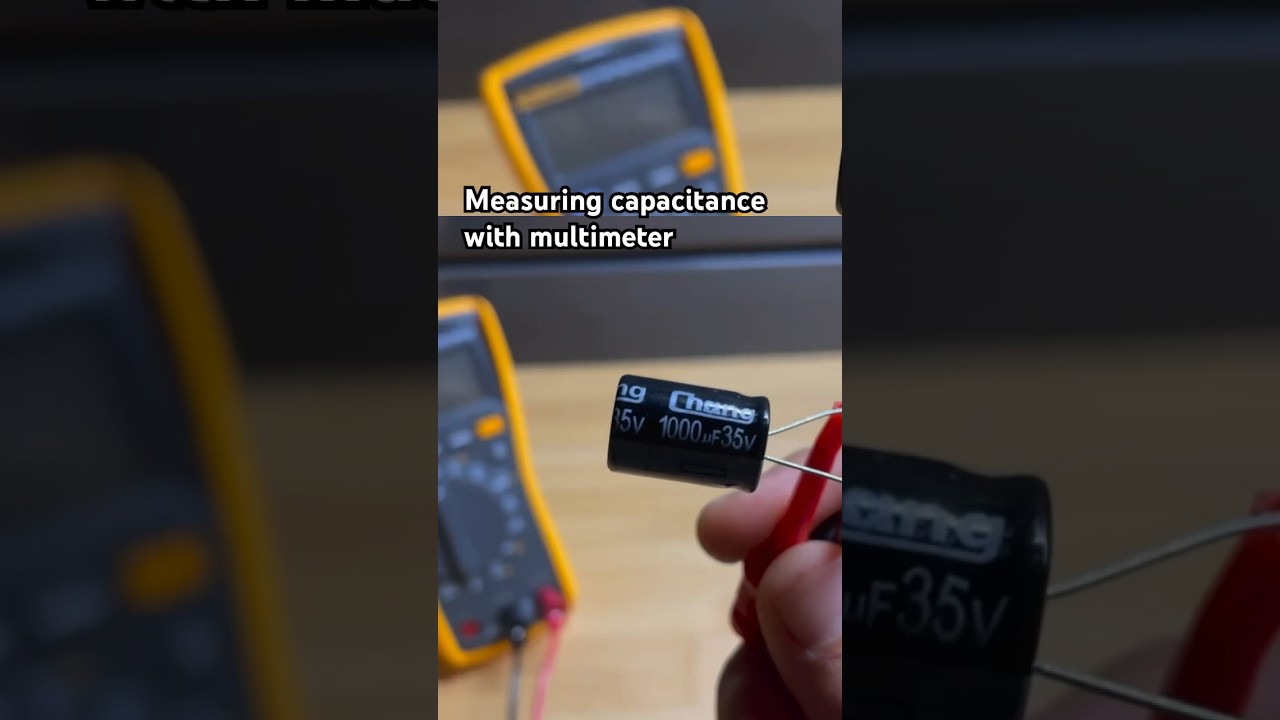Measuring capacitors with a multimeter #multimeter
