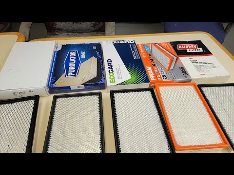 Air Filter 1st Look Comparison - Purolator 1, Fram, Baldwin, Ecogard, AC Delco - Shocking Results