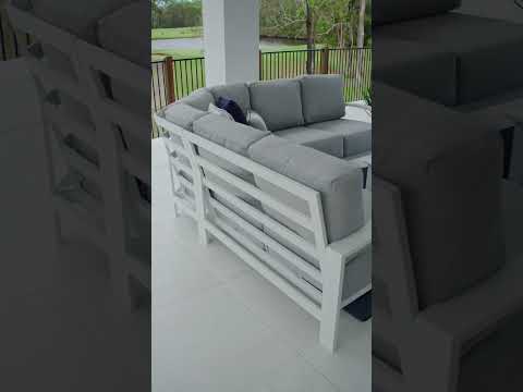 Tahoe 4pce Modular Outdoor Lounge White/Grey (900304)