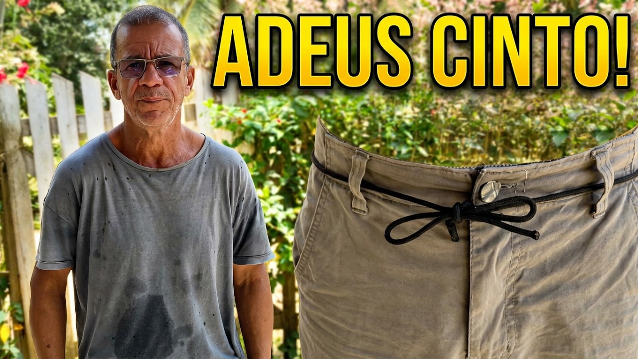 A amarra simples que segura a calça sem precisar de cinto