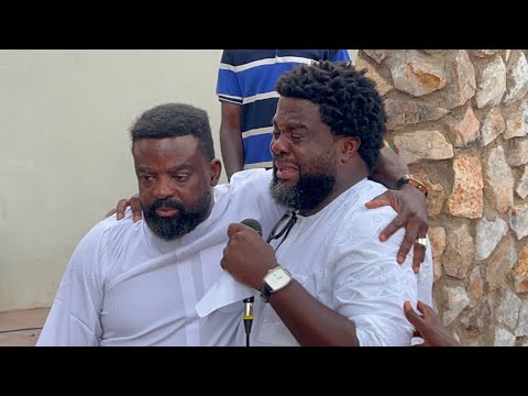 KUNLE AFOLAYAN & AREMU AFOLAYAN FINALLY REUNITE AT THEIR LATE MOM WAKE KEEP SERVICE