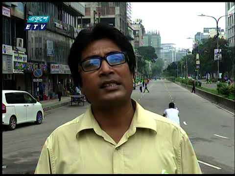 রাজধানীর গুলশান-২ থেকে লকডাউনের খবর জানাচ্ছেন মানিক শিকদার