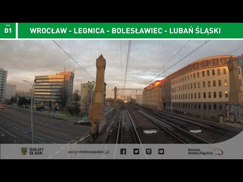 KD Linia D1: Wrocław - Legnica - Bolesławiec - Lubań Śląski - cabview 4K