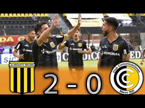 Primera B : ALMIRANTE BROWN 2 - 0 COMUNICACIONES | (Los Goles)