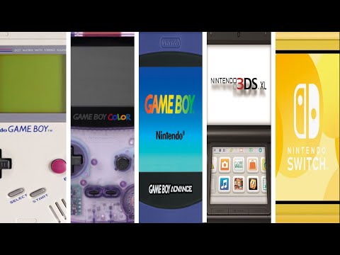 Evolution of Nintendo Handhelds Start Up Screen (1989-2021)