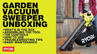 RYOBI 18V HP™ Garden Vacuum & Sweeper Unboxing (R18XBLV20 & R18XBLV26)